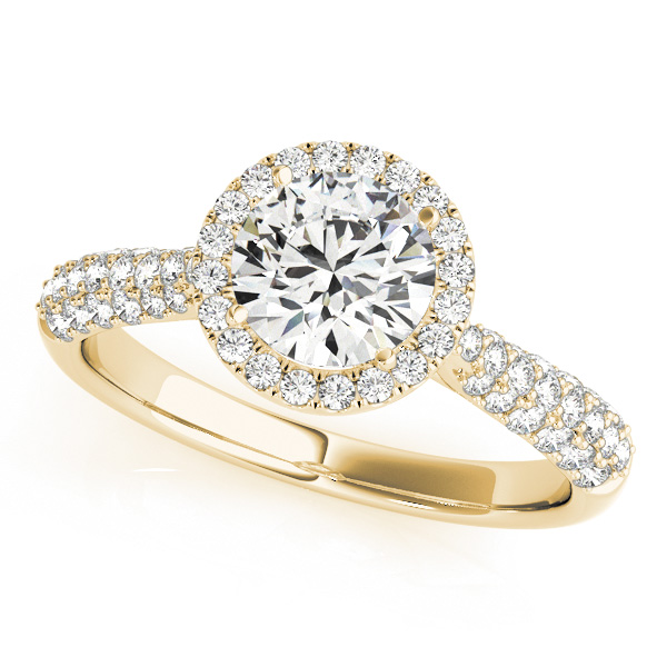 The Mary Halo Engagement Ring, front view