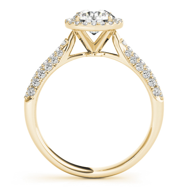 The Mary Halo Engagement Ring, side view