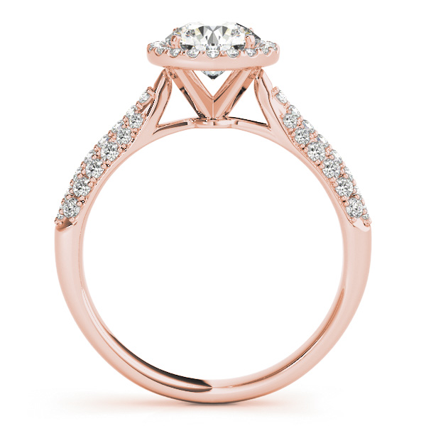 The Mary Halo Engagement Ring, side view