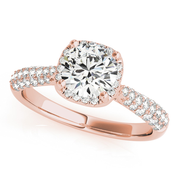 The Cordelia Halo Engagement Ring, front view