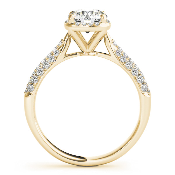 The Cordelia Halo Engagement Ring, side view