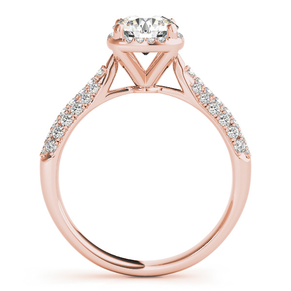 The Cordelia Halo Engagement Ring, side view