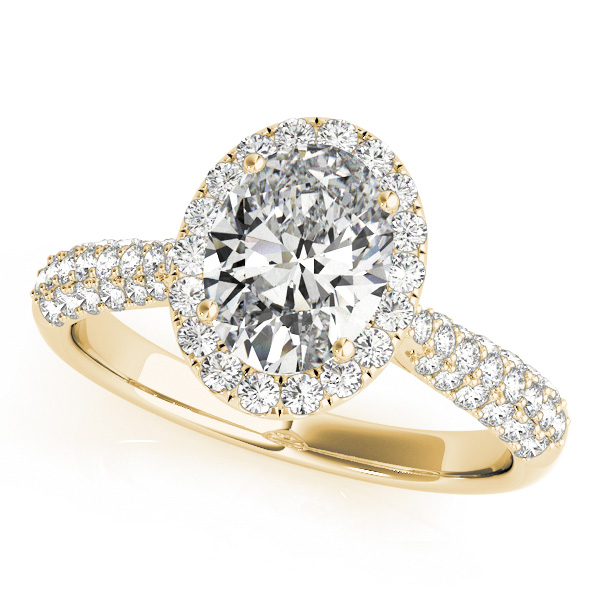 The Georgiana Halo Engagement Ring, front view