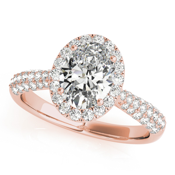 The Georgiana Halo Engagement Ring, front view