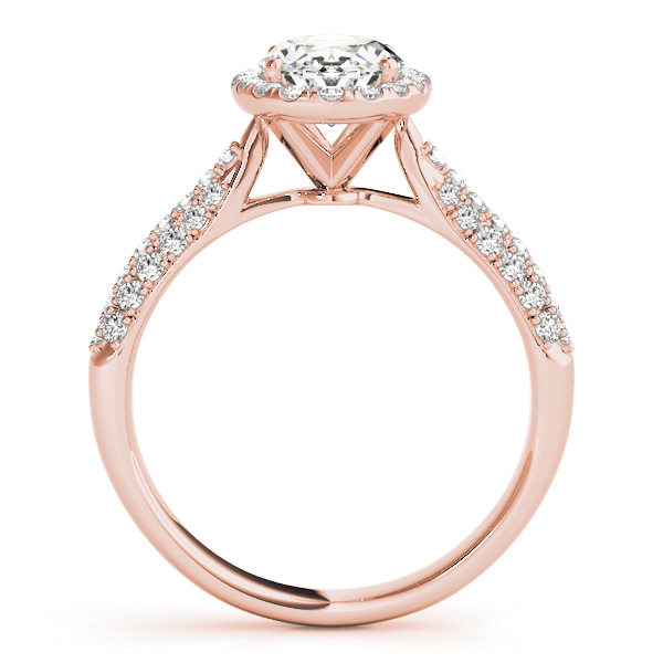 The Georgiana Halo Engagement Ring, side view