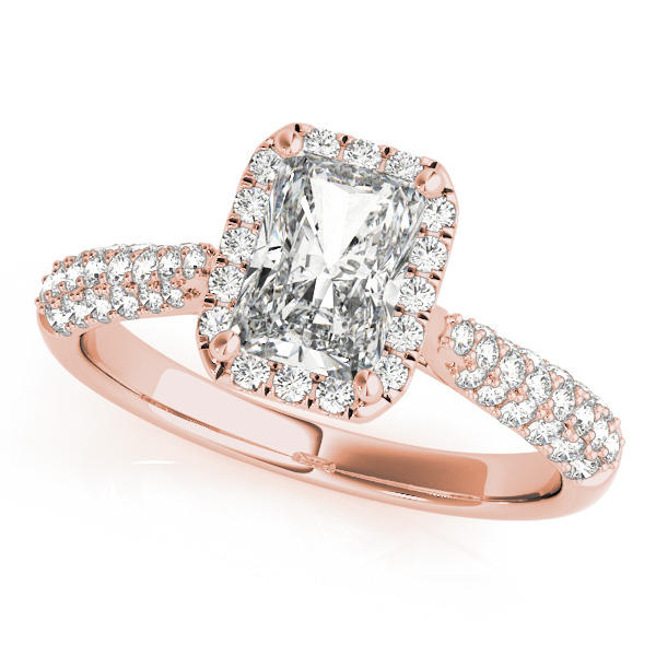 The Carolina Halo Engagement Ring, front view