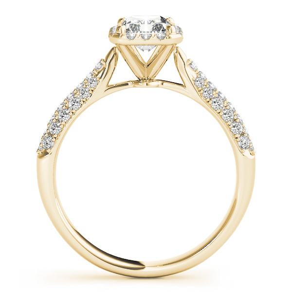 The Carolina Halo Engagement Ring, side view