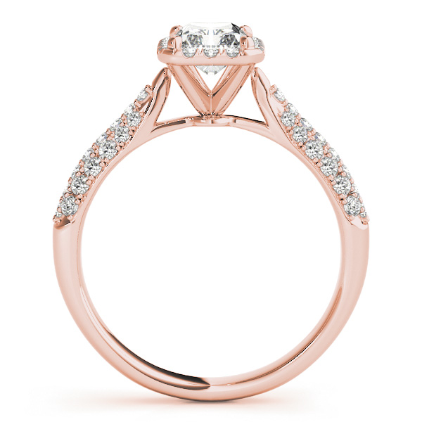 The Carolina Halo Engagement Ring, side view