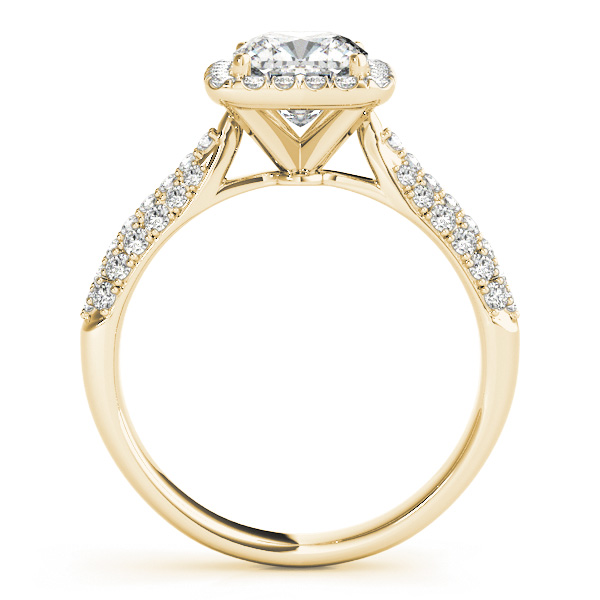 The Beatrice Halo Engagement Ring, side view