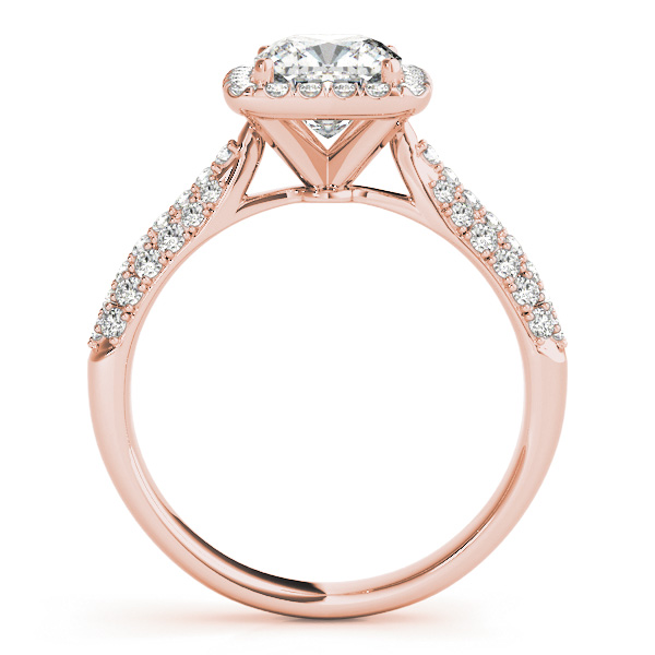 The Beatrice Halo Engagement Ring, side view
