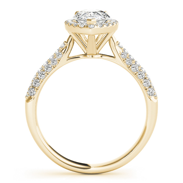 The Harlow Halo Engagement Ring, side view