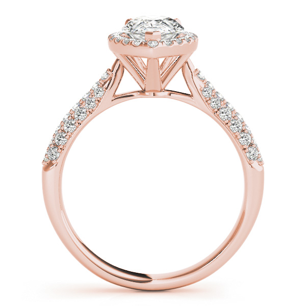 The Harlow Halo Engagement Ring, side view