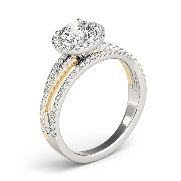The Lydia Multi-Row Engagement Ring, angled view