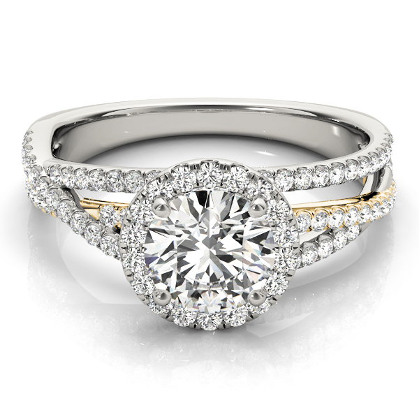 The Lydia Multi-Row Engagement Ring, set view