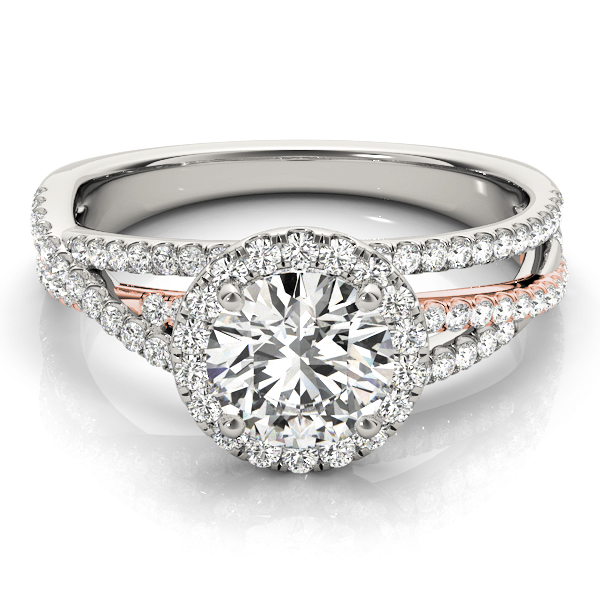 The Lydia Multi-Row Engagement Ring, set view