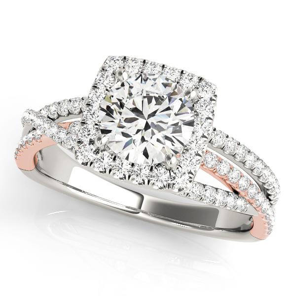 The Blythe Halo Engagement Ring, front view