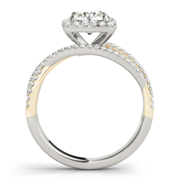 The Blythe Halo Engagement Ring, side view