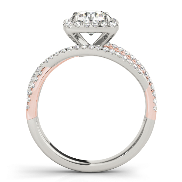 The Blythe Halo Engagement Ring, side view