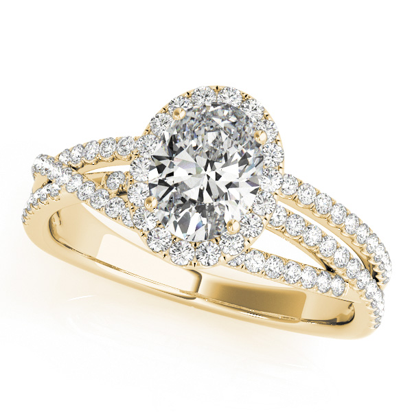 The Lauren Halo Engagement Ring, front view