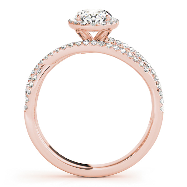 The Lauren Halo Engagement Ring, side view