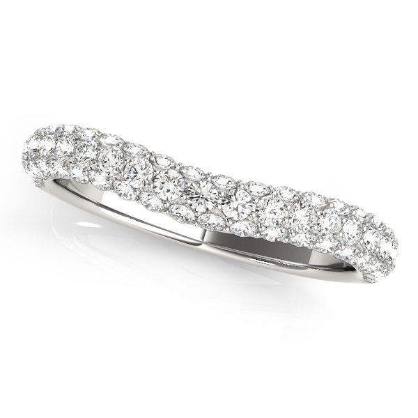 Pavé Curved Wedding Band
