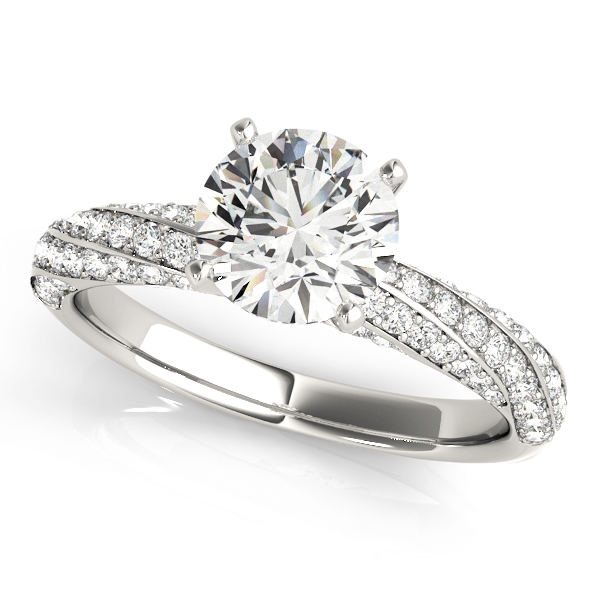Twisting Pavé Engagement Ring