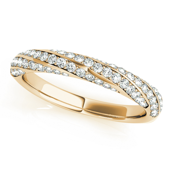Twisting Diamond Wedding Band