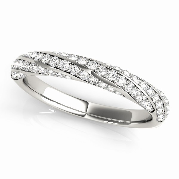 Twisting Diamond Wedding Band