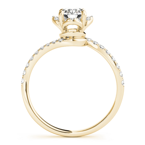 The Catalina Halo Engagement Ring II, side view