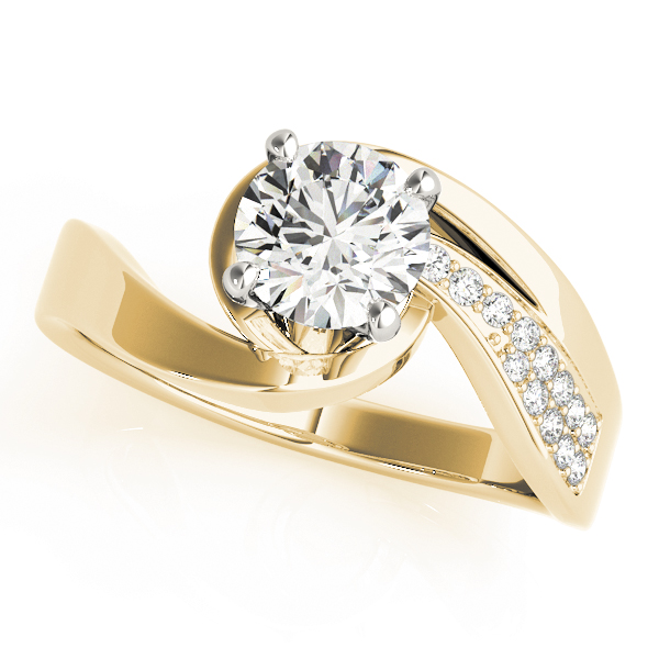 Bypass Accented Engagement Ring