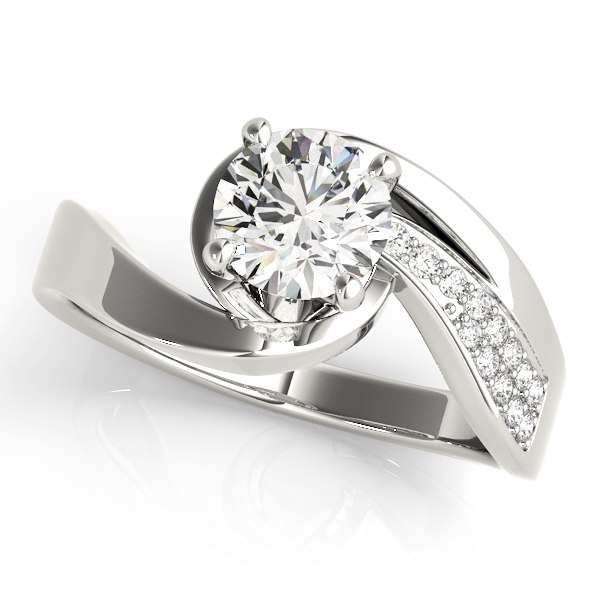 Bypass Accented Engagement Ring