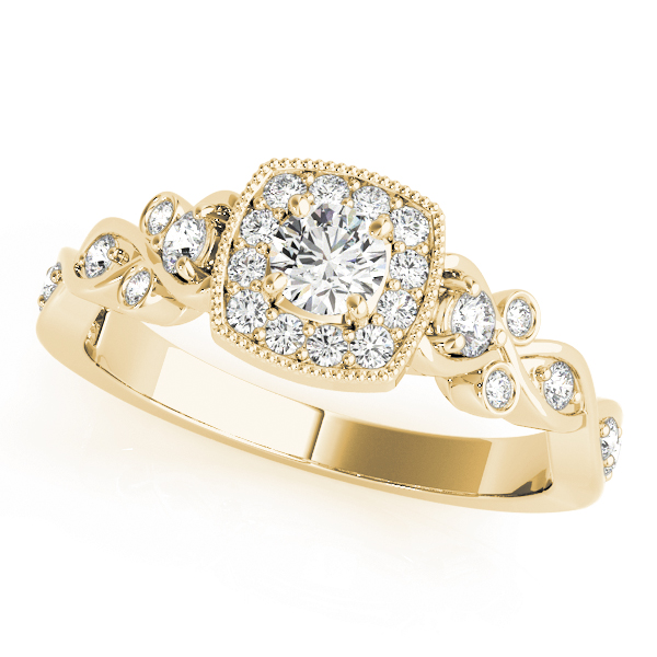 Vintage Style Halo Engagement Rings