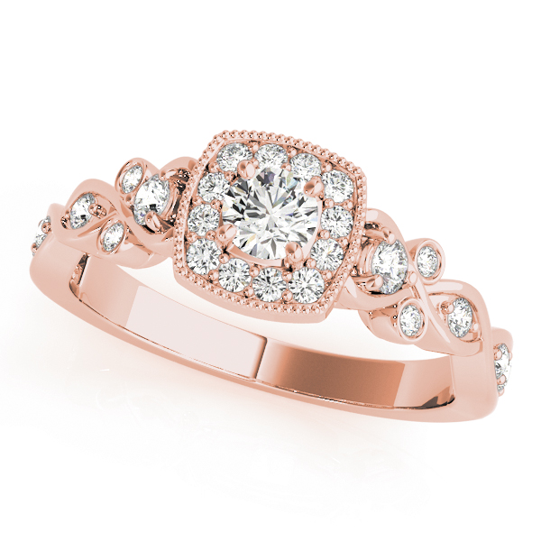 Vintage Style Halo Engagement Rings