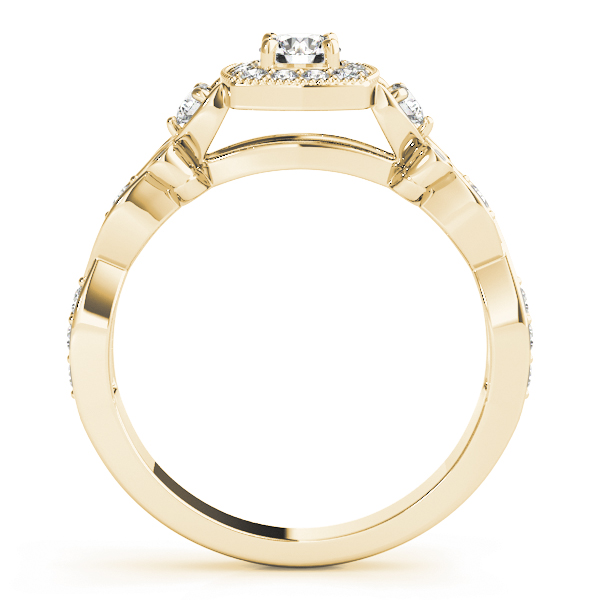 The Lorraine Halo Engagement Ring, side view