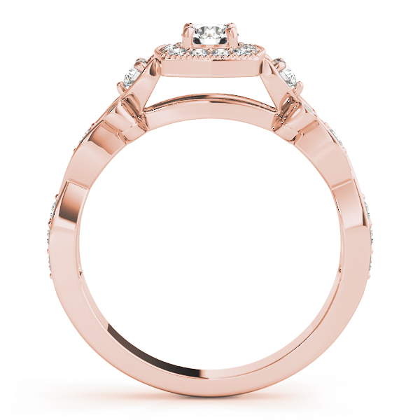 The Lorraine Halo Engagement Ring, side view
