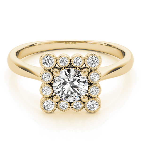 The Rosalie Halo Engagement Ring II, set view