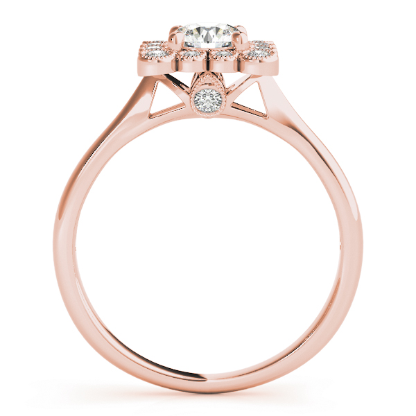 The Rosalie Halo Engagement Ring II, side view