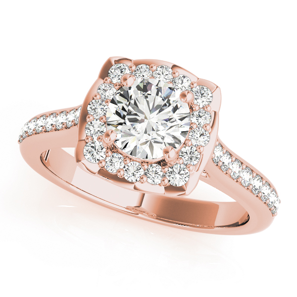 The Eleanor Halo Engagement Ring, front view