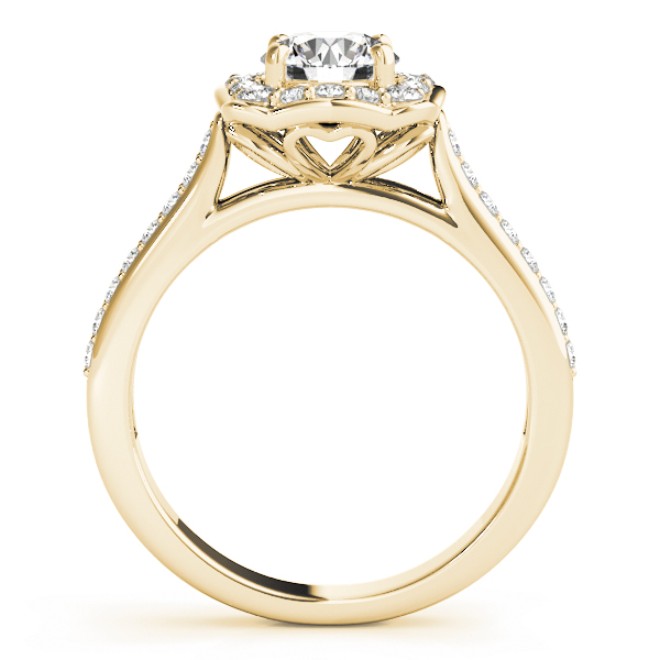 The Eleanor Halo Engagement Ring, side view