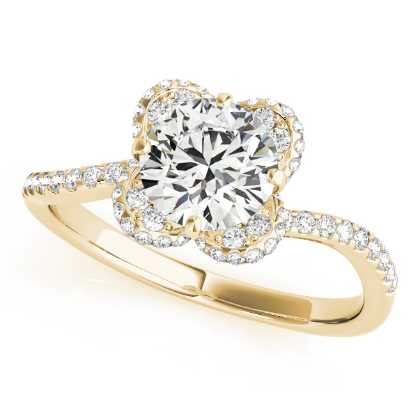 The Adelaide Halo Engagement Ring III, front view