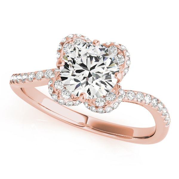 The Adelaide Halo Engagement Ring III, front view