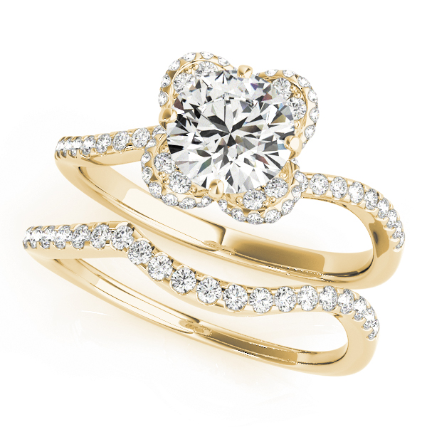 The Adelaide Halo Engagement Ring III, set view