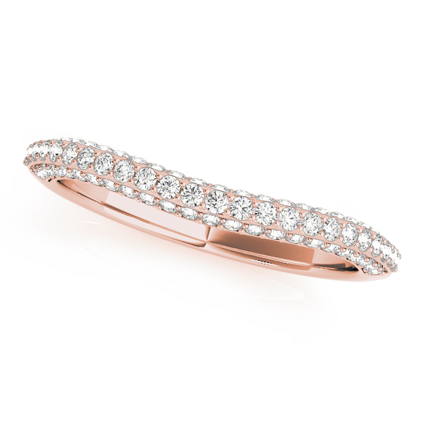 Multirow Pavé Wedding Rings