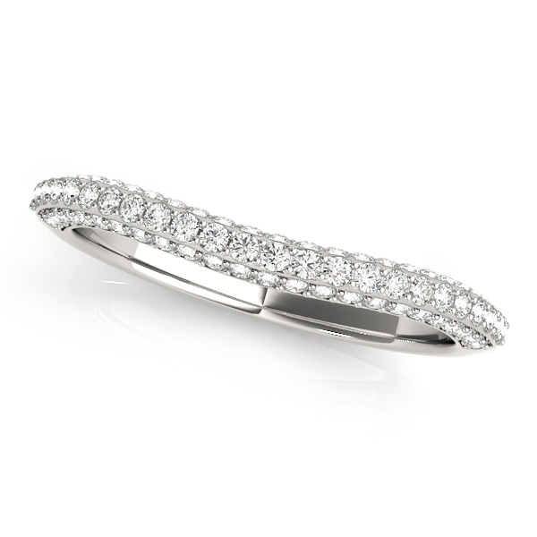 Multirow Pavé Wedding Rings