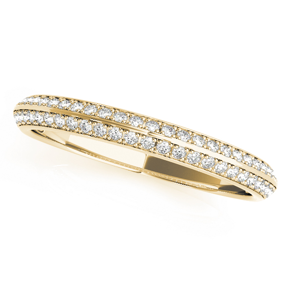 Double Row Pavé Wedding Rings