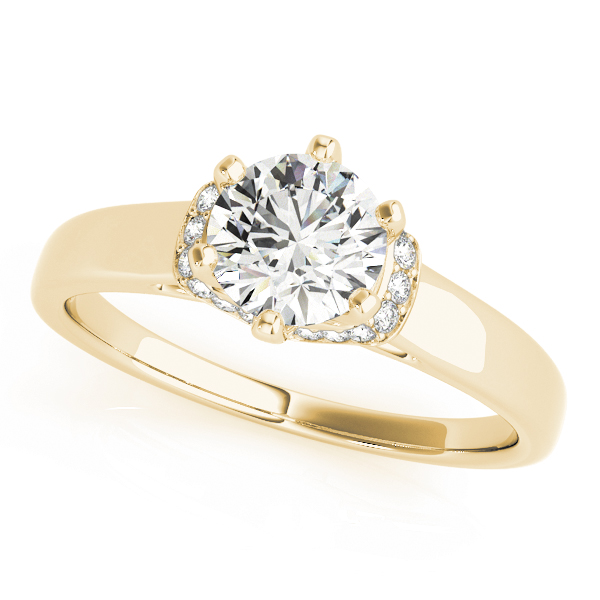 Solitaire Hidden Halo Engagement Rings