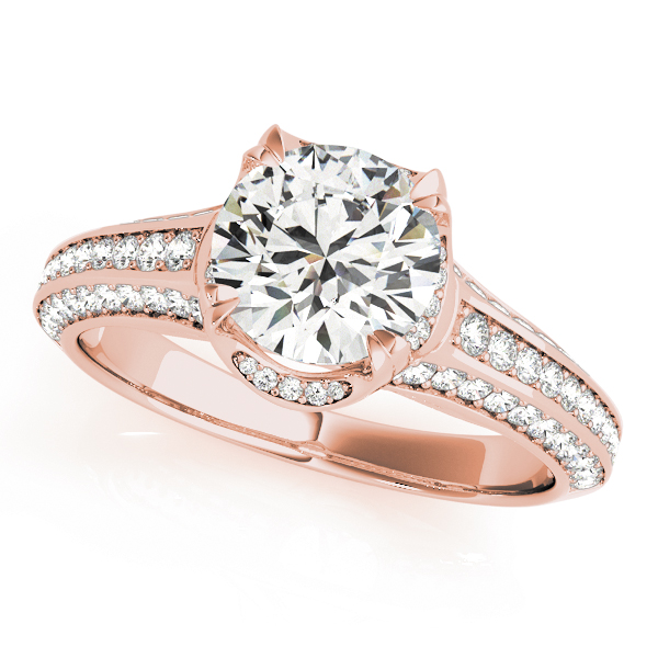 The Marilyn Halo Engagement Ring II, front view