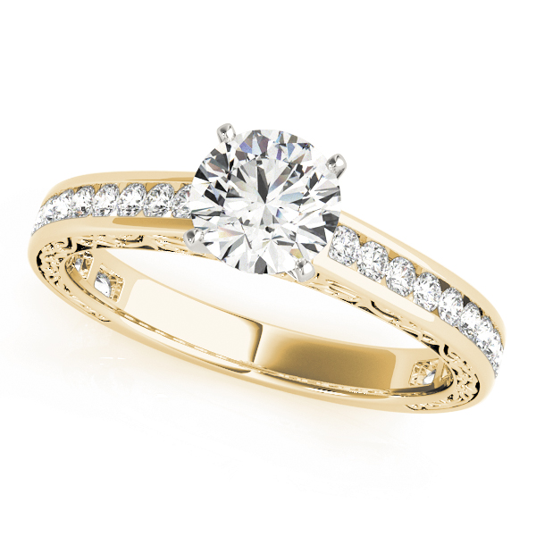 Vintage Inspired Channel Set Engagement Ring