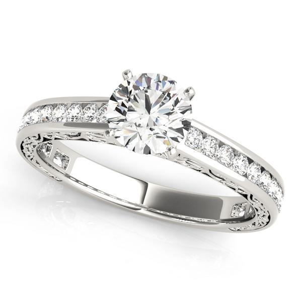 Vintage Inspired Channel Set Engagement Ring