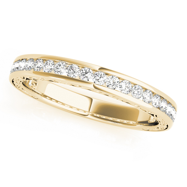 Channel Set Wedding Band